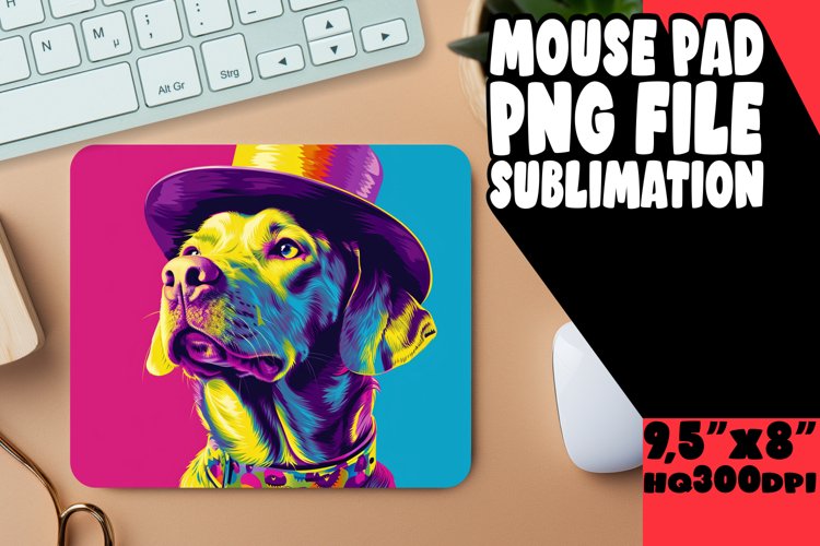 Colorful Canine Portraits Mousepad example image 1