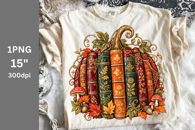 Fall PNG, Pumpkin Book PNG, Halloween PNG,