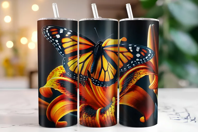 Butterfly Tumbler Wrap | Sublimation | Tumblers