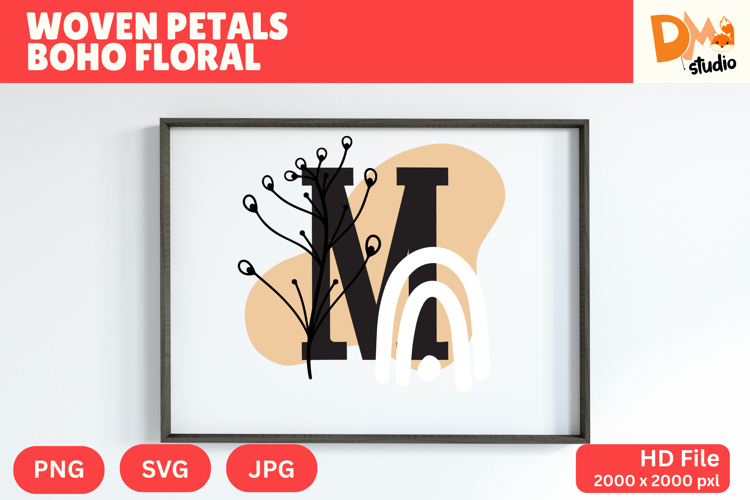 Floral Monogram Letter Svg Image 22