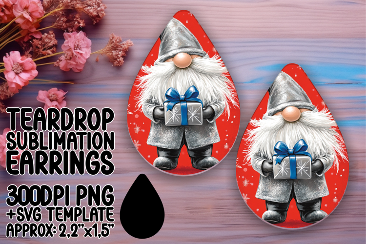 Artistic Teardrop Design for Crafting , Gnome