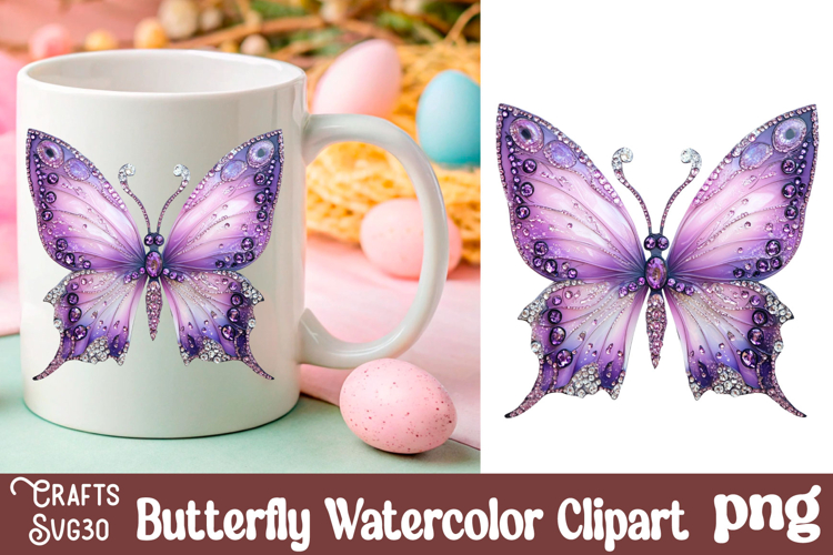 Butterfly Flowers Clipart Sublimation png Butterfly Clip Art