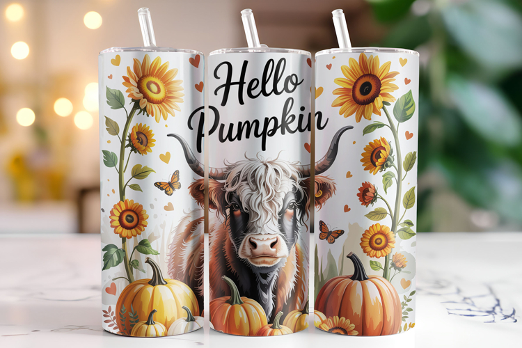Hello Pumpkin Tumbler Wrap | Sublimation | Tumblers
