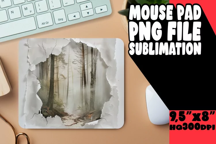 Dreamy Meadow 3D Mousepad Design Sublimation