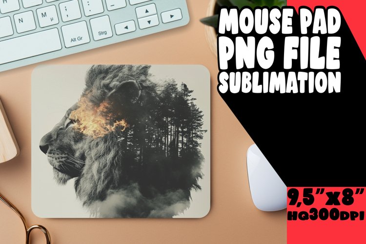 Wildfire Nature Creature Mouse Pad - Sublimation, Abstract example image 1