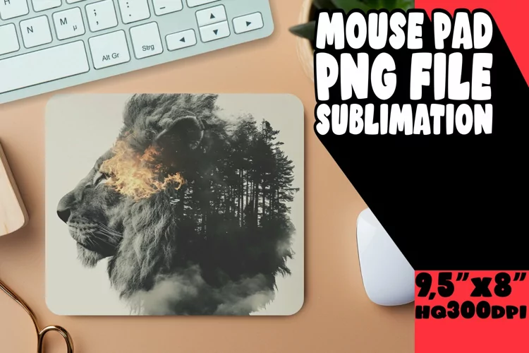 Wildfire Nature Creature Mouse Pad - Sublimation, Abstract