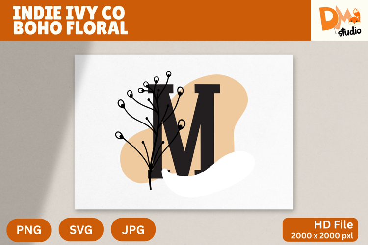 Floral Monogram Letter Svg Image 8