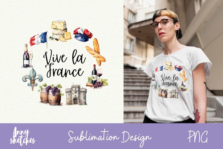 French Flag Clipart Image 19