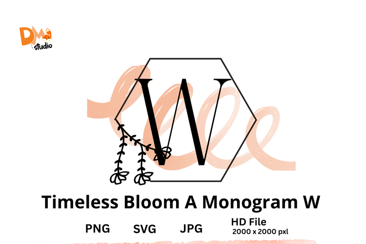 Timeless Bloom Monogram example image 1
