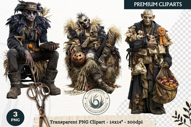 Hollow Eve Procession Halloween Clipart, Horror characters