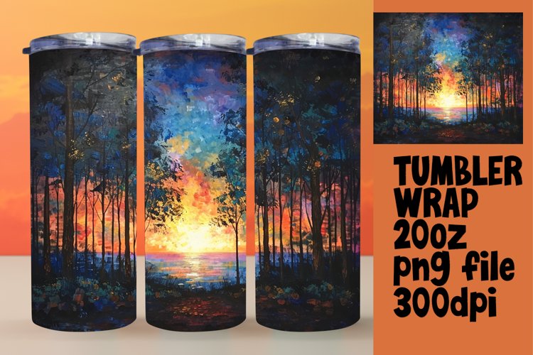 Tranquil Waters Tumbler Design 20oz example image 1