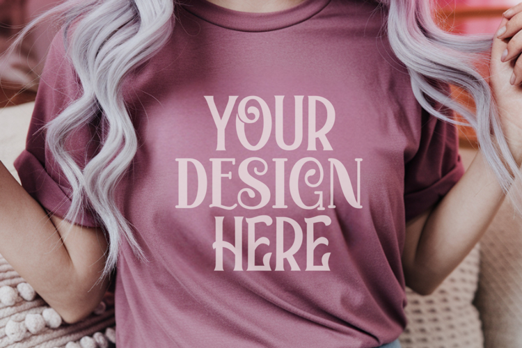 Chambray Comfort Colors 1717 Christmas Mockup, CC 1717