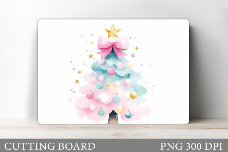 Christmas Tree Cutting Board. Christmas Tree Sublimation example image 1