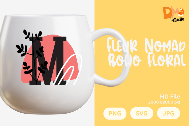 Fleur Nomad Boho Floral Monogram