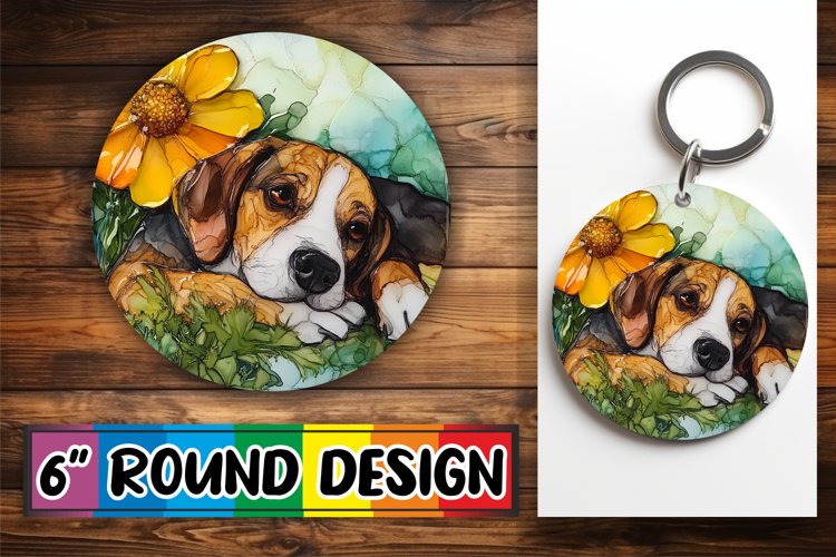 Luminous Car Coaster Round Sublimation PNG, Animals