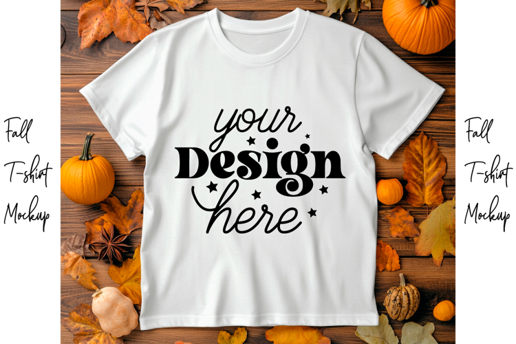 Fall t-shirt mockup, Fall mockup