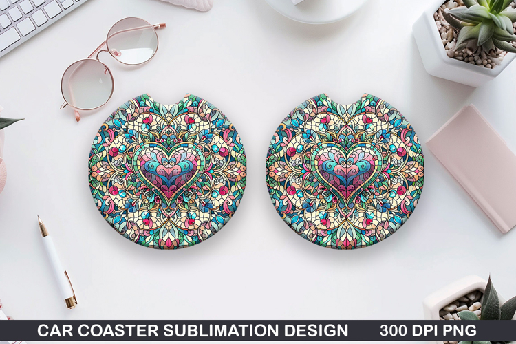 Car Coaster Sublimation| Valentine Coaster PNG