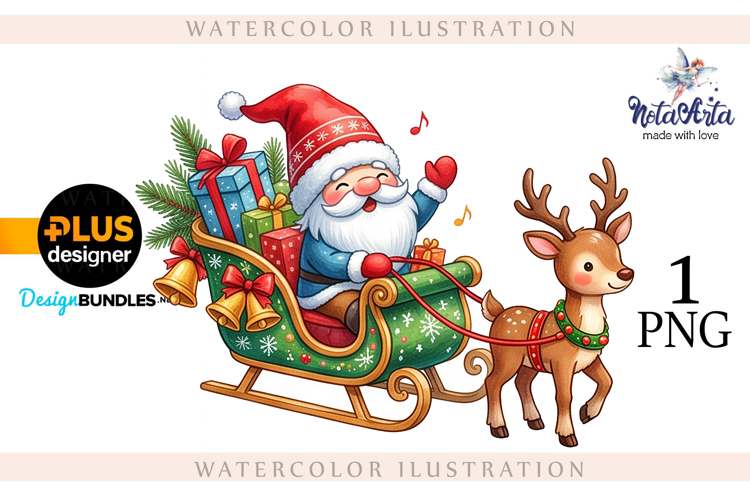 Watercolor Christmas gnomes, Christmas Gnomes