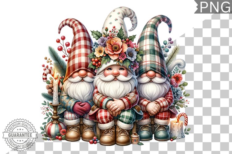Christmas Gnome Sublimation - Clipart PNG Design