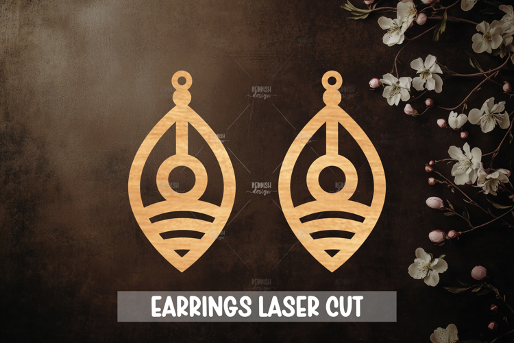 Boho Style Laser Cut Earrings SVG File