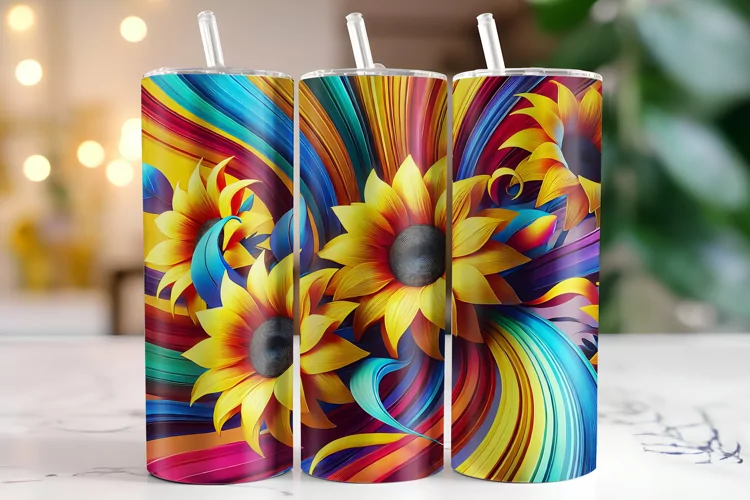 Sunflower Tumbler Wrap | Sublimation | Tumblers
