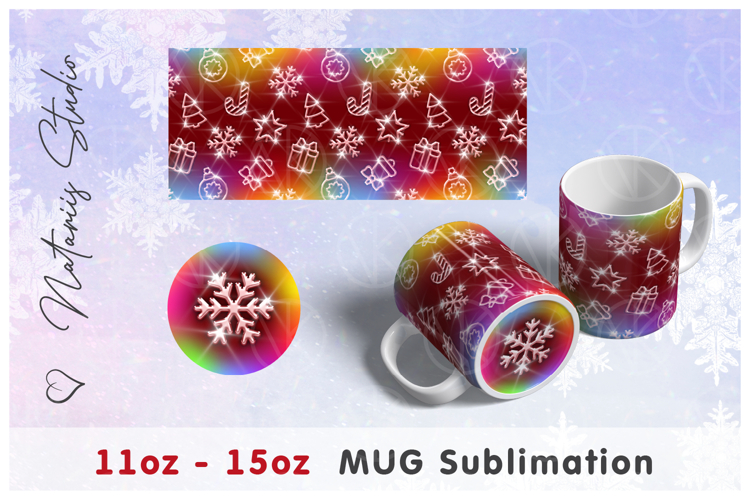 Bright Christmas Mug Design - 11oz-15oz Bottom Coffee Mug