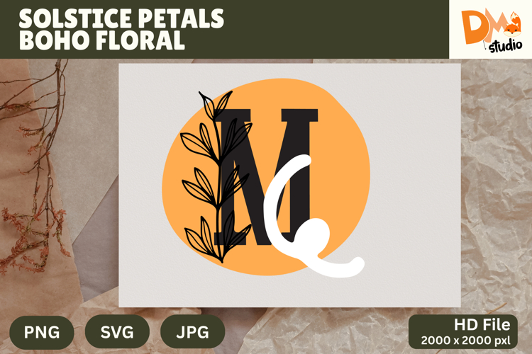 Floral Monogram Letter Svg Image 12