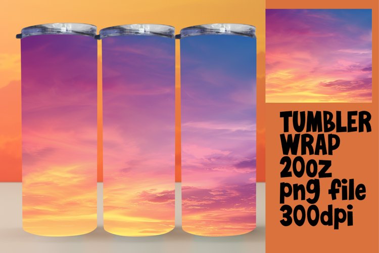 Unique Gradient Art Tumbler Wrap Sublimation Design 20oz