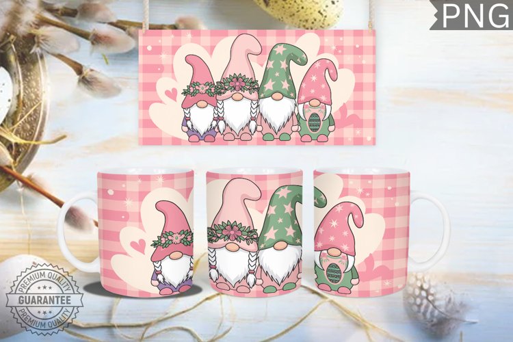Easter Mug Wrap Design - Easter Gnome Sublimation