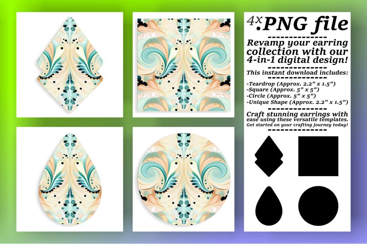 Boho Beauty in Every Shape: Sublimation Art example image 1