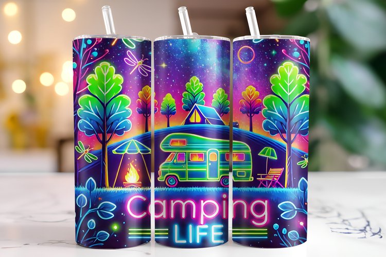 Camping life Tumbler Wrap | Sublimation | Tumblers