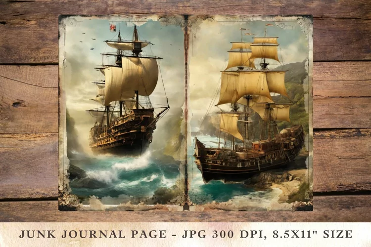 Printable Junk Journal Pages travelling 3