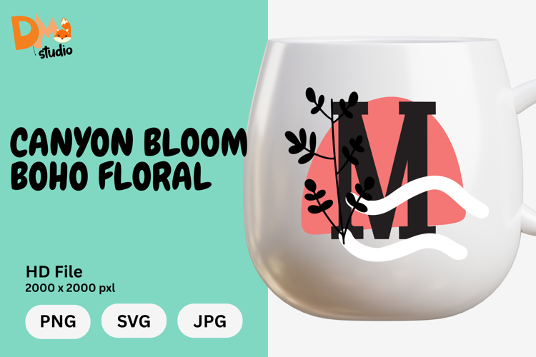 Boho Floral Svg Image 11