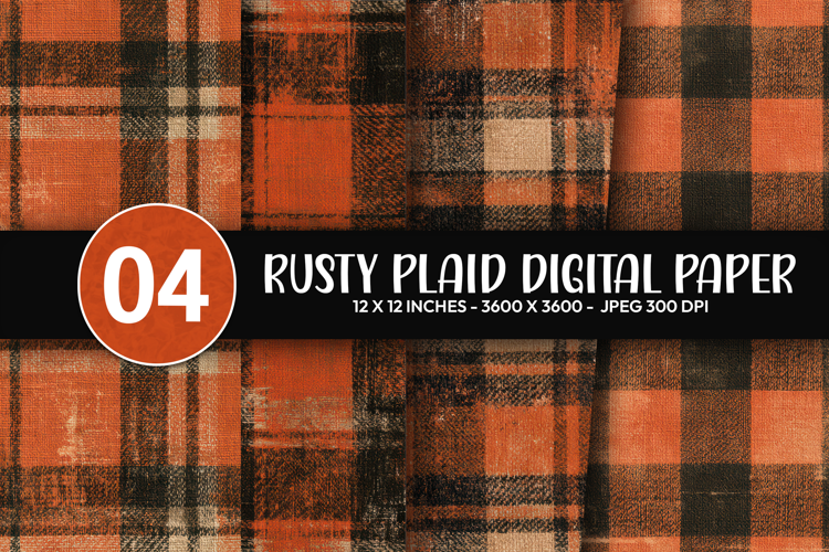 Rusty Plaid Digital Paper