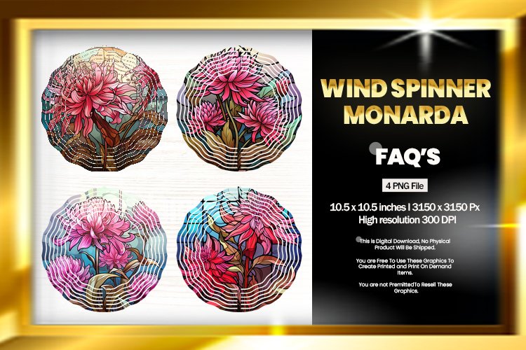 Monarda Wind Spinner Sublimation - 04 Variations example image 1