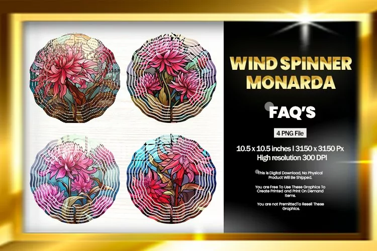 Monarda Wind Spinner Sublimation - 04 Variations