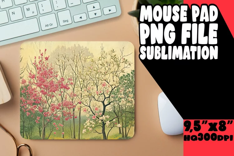 Arboreal Retreat: Tree Pattern Mouse Pad
