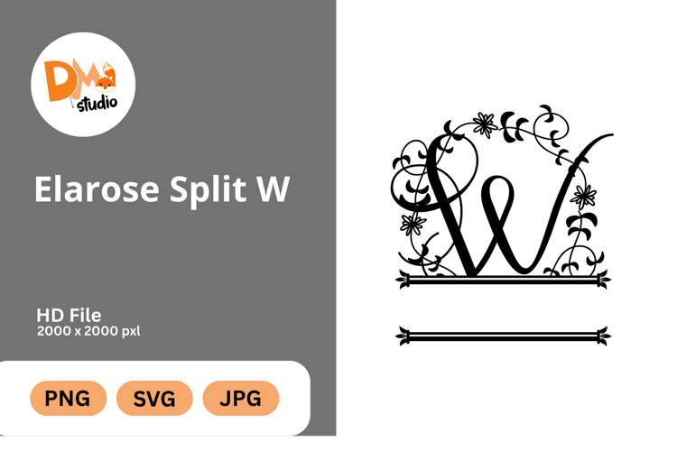 Split Floral Svg Image 14