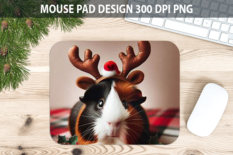 Christmas Mouse Pad Sublimation - Animal PNG Design