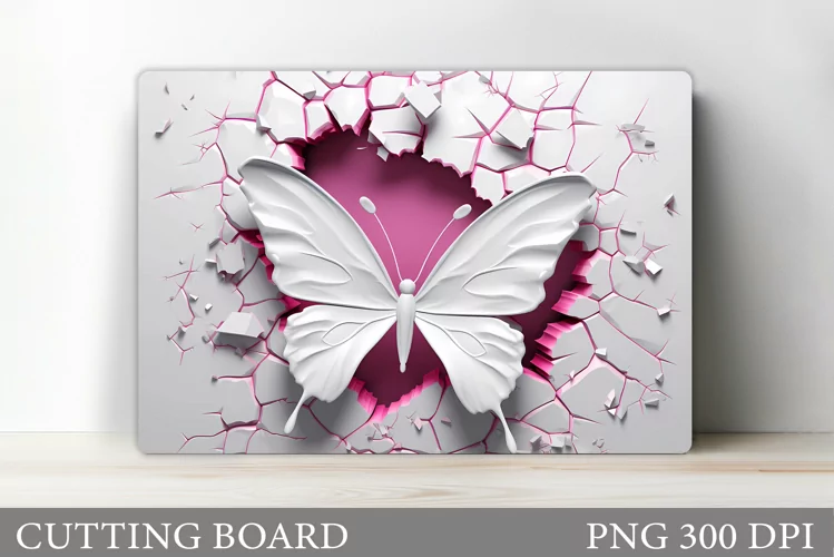 Butterfly Cutting Board Design. Butterfly Sublimation