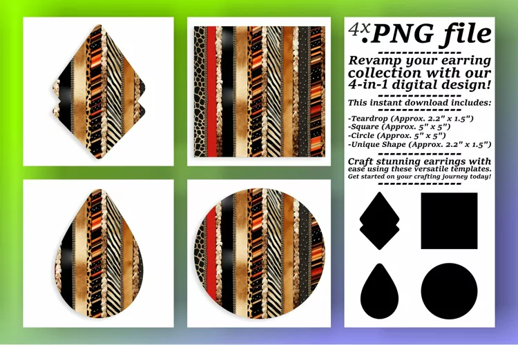 Teardrop Earrings in Style: Retro Patterns