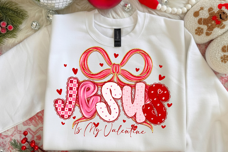 Jesus is my valentine png, Preppy Valentine, Bible Verse