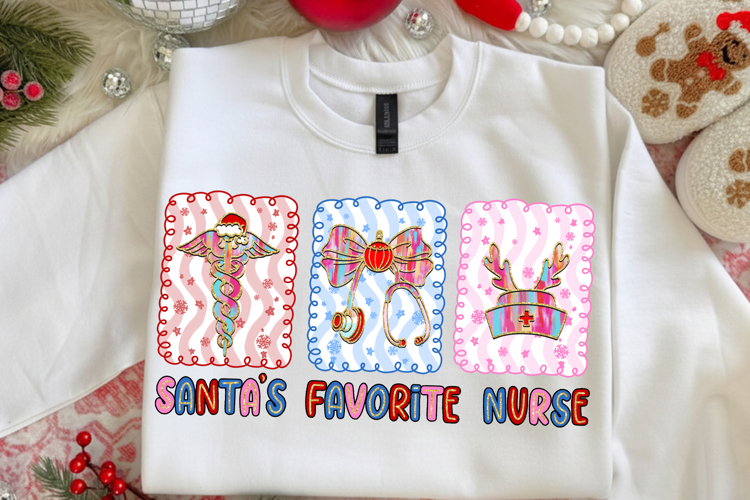 Santas favorite nurse Png, Nurse Christmas Png, Merry Nurse