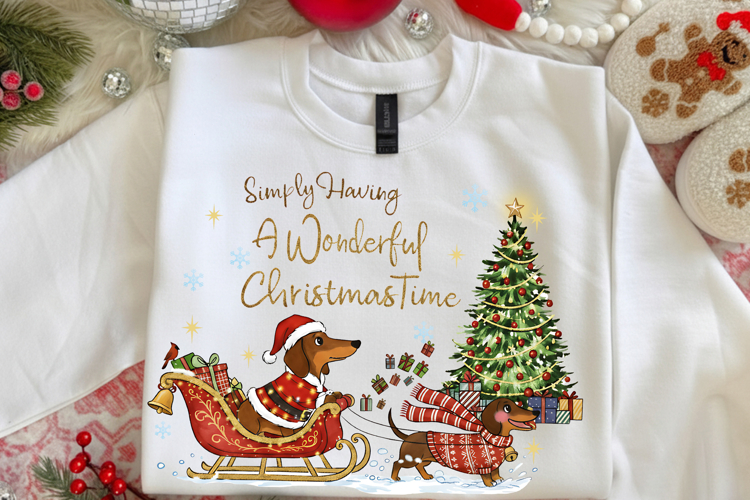 Merry Christmas Dachshund Dog, Gift for Dog Lovers