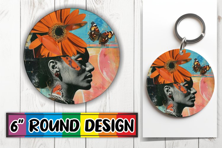 Black Woman Abstract Artistic Wrap Tumbler Sublimation PNG example image 1