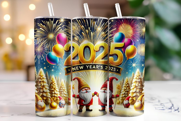 Christmas Happy New Year 2025 Tumbler Wrap | Sublimation