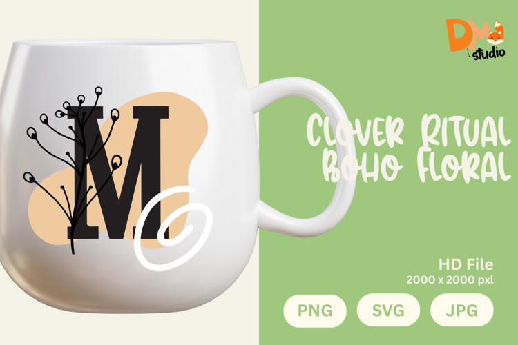 Floral Monogram Letter Svg Image 9