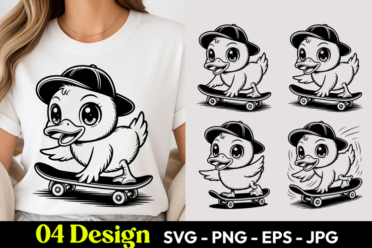 Skateboard Chick SVG PNG