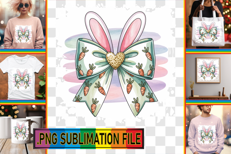 Radiant PNG TSHIRT Art, Easter Bow