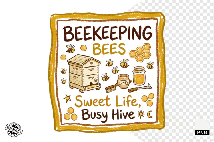 Beekeeping Bees Signs PNG example image 1